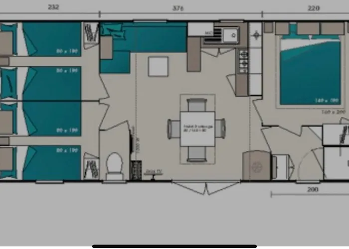 キャンプ場 Mobil-home Le Manosely Confort 6 Pers Climatise-plages A Proximite *
